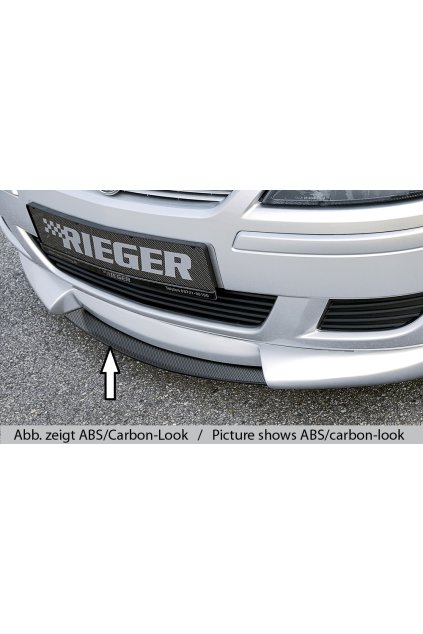 Rieger lipa pod přední nárazník Rieger pro Opel Corsa C 3-dvéř., 5-dvéř. po faceliftu, 06/03-, plast ABS bez povrchové úpravy