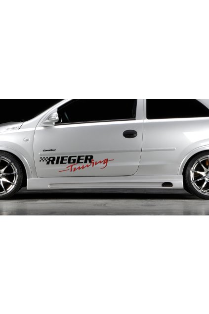 Rieger boční práh mont. strana pravá pro Opel Corsa C 3-dvéř. vč. faceliftu, r.v. 06/03-, 09/00-05/03, plast ABS bez povrchové úpravy, s prolisem a výřezem