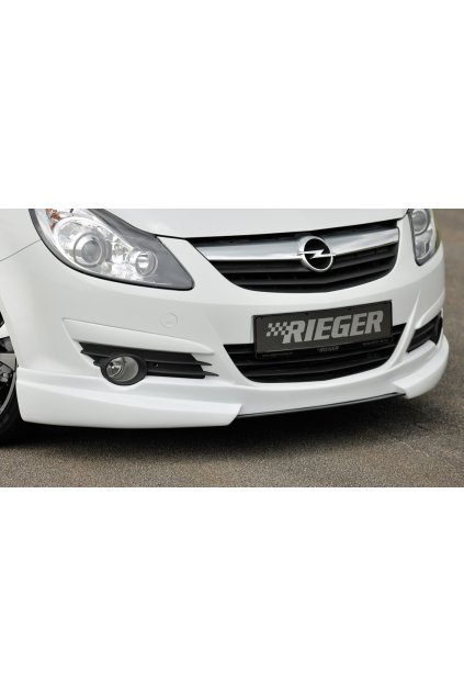 Rieger spoiler pod přední nárazník pro Opel Corsa D 3-dvéř., 5-dvéř. před faceliftem, r.v. 07/06-12/10, plast ABS bez povrchové úpravy, bez žebrování