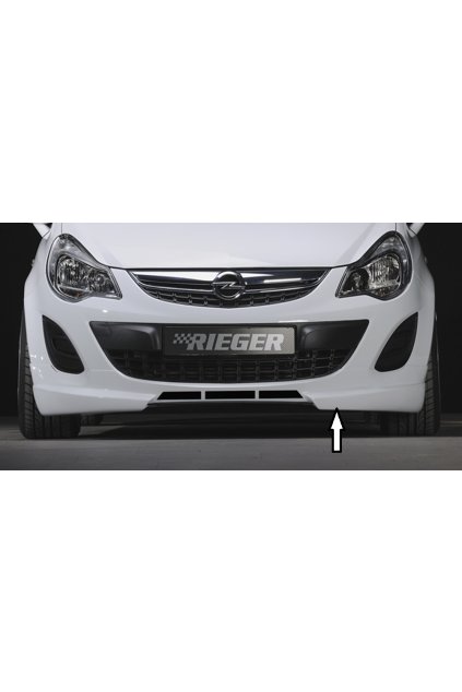 Rieger spoiler pod přední nárazník pro Opel Corsa D 3-dvéř., 5-dvéř. po faceliftu, r.v. 01/11-, plast ABS bez povrchové úpravy, s žebrováním
