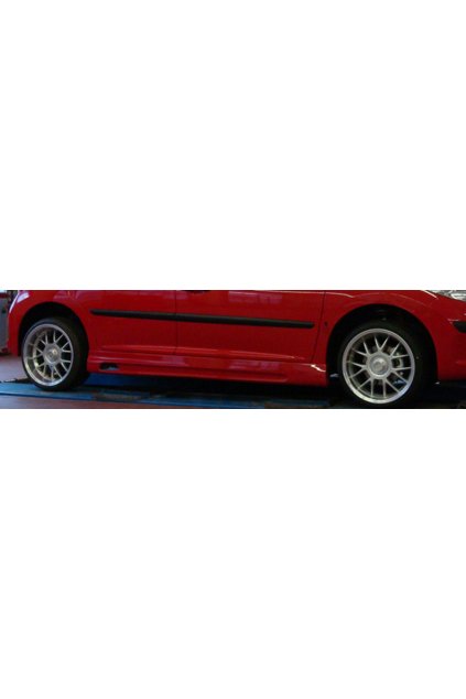 Rieger boční práh mont. strana levá pro Peugeot 207 3-dvéř., 5-dvéř., kabriolet, sedan, r.v. 03/07-, 04/06-, plast ABS bez povrchové úpravy, s prolisem a výřezem