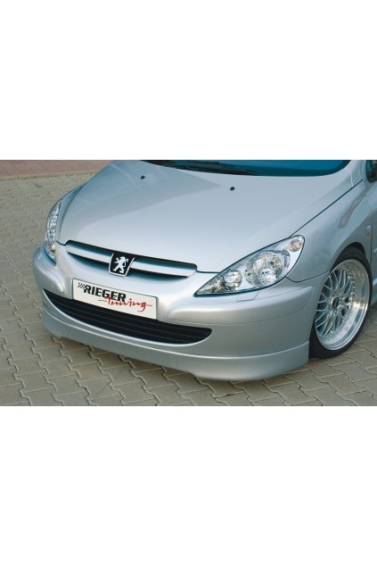 Rieger spoiler pod přední nárazník pro Peugeot 307 break, combi, convertible CC, sedan před faceliftem, r.v. 04/01-04/05, plast ABS bez povrchové úpravy