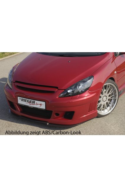 Rieger lipa pod přední nárazník Rieger pro Peugeot 307 break, combi, convertible CC, sedan před faceliftem, 04/01-04/05, plast ABS bez povrchové úpravy