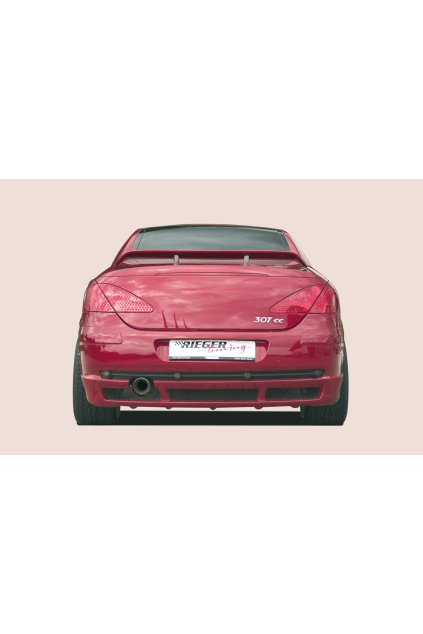 Rieger spoiler pod zadní nárazník pro Peugeot 307 convertible CC vč. faceliftu r.v. 04/01-04/05, 05-05-, plast ABS bez povrchové úpravy