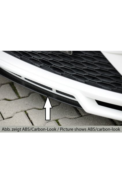 Rieger lipa pod přední nárazník Rieger pro Seat Leon 5F 3-dvéř. (sc), 5-dvéř., 5-dvéř. (ST/Combi) před faceliftem, 10/12-12/16, plast ABS bez povrchové úpravy