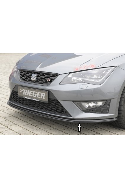 Rieger lipa pod přední nárazník pro Seat Leon Cupra 5F 3-dvéř. (sc), 5-dvéř., 5-dvéř. (ST/Combi) před faceliftem, 03/14-12/16, plast ABS bez povrchové úpravy