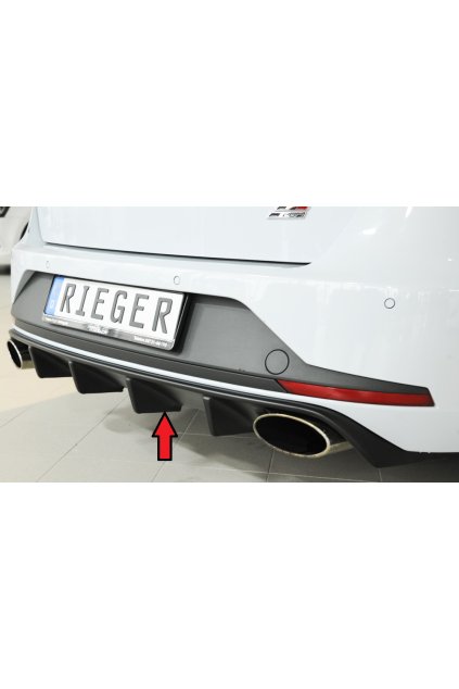 Rieger vložka zadního nárazníku pro Seat Leon Cupra 5F 5-dvéř. (ST/Combi) před faceliftem, plast ABS bez povrchové úpravy