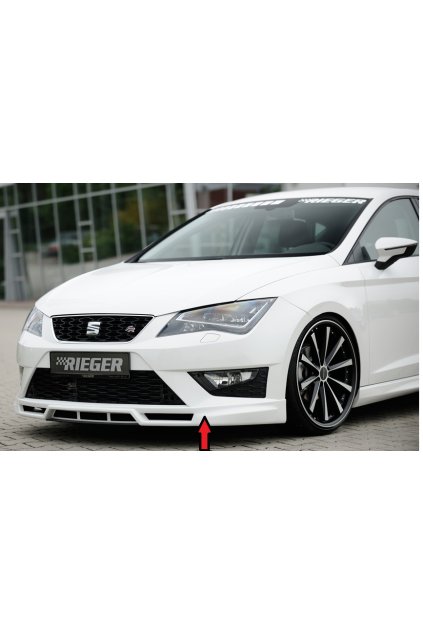 Rieger spoiler pod přední nárazník pro Seat Leon FR 5F 3-dvéř. (sc), 5-dvéř., 5-dvéř. (ST/Combi) před faceliftem, r.v. 01/13-12/16, plast ABS bez povrchové úpravy