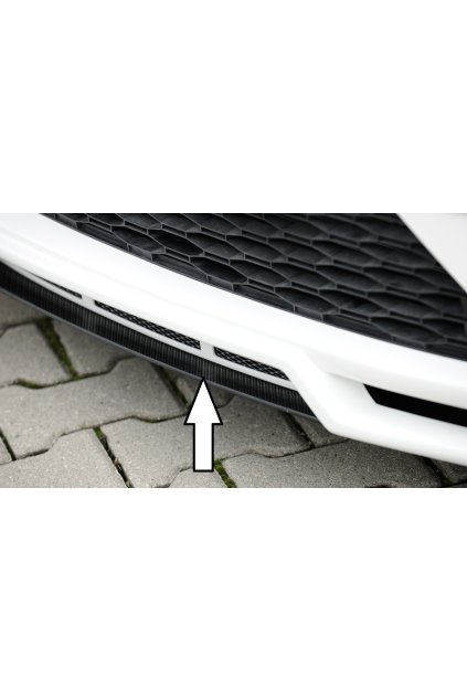Rieger lipa pod přední nárazník Rieger pro Seat Leon FR 5F 3-dvéř. (sc), 5-dvéř., 5-dvéř. (ST/Combi) po faceliftu, 01/17-, plast ABS s povrchovou úpravou Carbon-Look