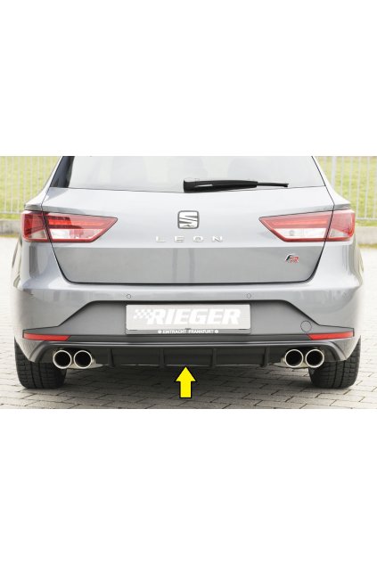 Rieger vložka zadního nárazníku (27021) pro Seat Leon FR 5F 5-dvéř. (ST/Combi) před faceliftem, plast ABS bez povrchové úpravy