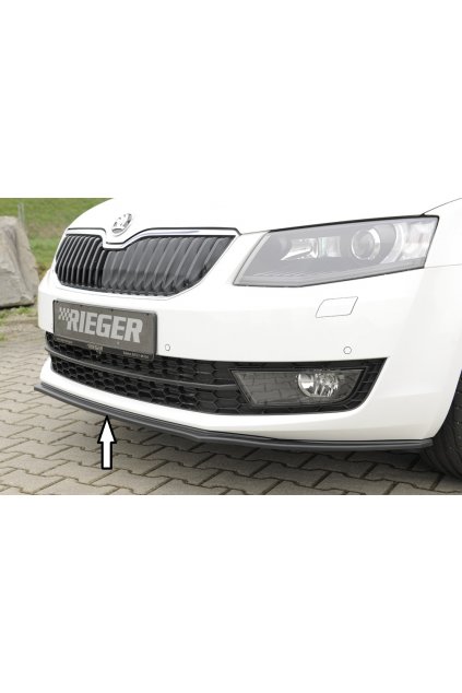 Rieger lipa pod přední nárazník pro Škoda Octavia 5E combi, sedan před faceliftem, 02/13-01/17, plast ABS bez povrchové úpravy