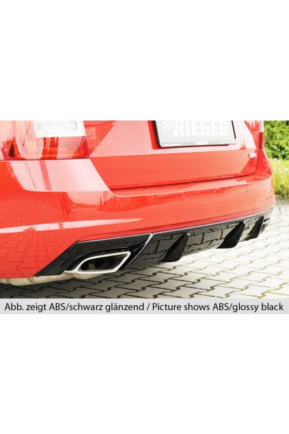 Rieger vložka zadního nárazníku pro Škoda Octavia RS 5E combi, sedan vč. faceliftu, plast ABS s povrchovou úpravou Carbon-Look, pro vozy bez tažného zařízení