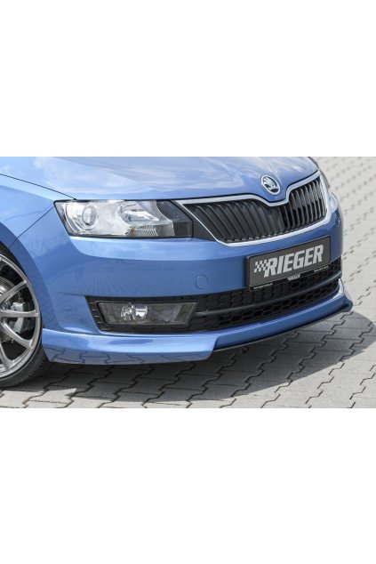 Rieger spoiler pod přední nárazník pro Škoda Rapid NH notchback, spaceback vč. faceliftu, r.v. 05/17-, 07/12-04/17, plast ABS bez povrchové úpravy