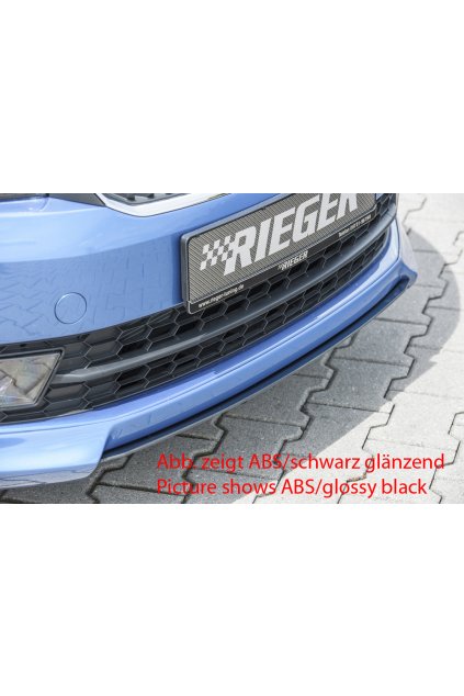 Rieger lipa pod přední nárazník Rieger pro Škoda Rapid NH notchback, spaceback vč. faceliftu, 05/17-, 07/12-04/17, plast ABS s povrchovou úpravou Carbon-Look