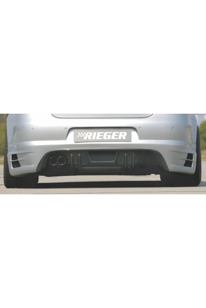 Rieger spoiler pod zadní nárazník pro Volkswagen Eos 1F kabriolet před faceliftem r.v. 04/06/-11/10, plast ABS bez povrchové úpravy, pro dvojitou koncovku vlevo