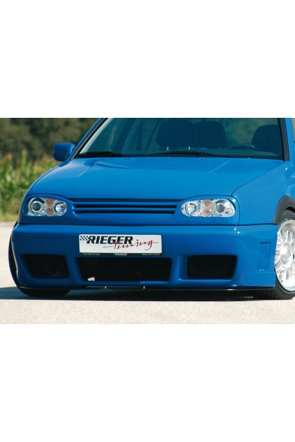 Rieger přední nárazník pro Volkswagen Golf 3 3-dvéř., 5-dvéř., combi, kabriolet, plast ABS bez povrchové úpravy, s žebrováním, bez výřezu pro blinkry