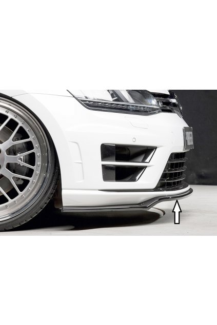 Rieger lipa pod přední nárazník pouze pro R / R-Line pro Volkswagen Golf 7 vč. R 3-dvéř., 5-dvéř. před faceliftem, 10/12-12/16, 12/13-12/16, plast ABS lakovaný do černé lesklé barvy