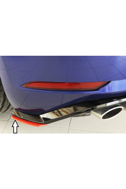 Rieger spoiler pod zadní nárazník na levé straně pro Volkswagen Golf 7 GTI, R, R-Line 3-dvéř., 5-dvéř. vč. faceliftu r.v. 02/17-, 04/13-12/16, plast ABS bez povrchové úpravy