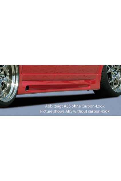 Rieger boční práh mont. strana levá pro Volkswagen Passat 3B, 3BG combi, sedan, plast ABS s povrchovou úpravou Carbon-Look, s prolisem a výřezem