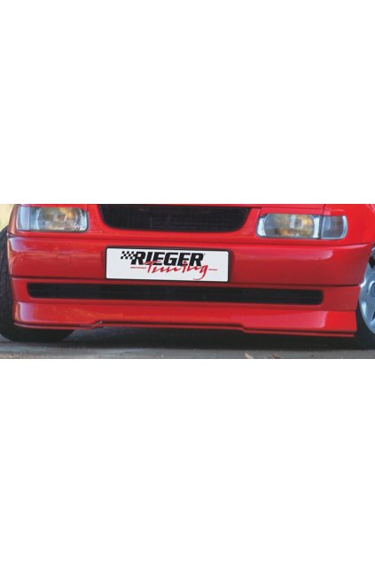 Rieger spoiler pod přední nárazník pro Volkswagen Polo 4 6N 3-dvéř., 5-dvéř., r.v. 10/94-01, plast ABS bez povrchové úpravy, "flat version", bez styling paketu