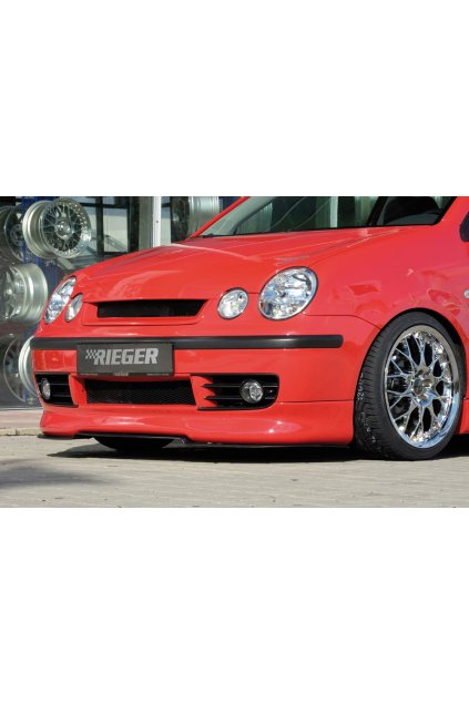 Rieger spoiler pod přední nárazník pro Volkswagen Polo 5 9N 3-dvéř., 5-dvéř., r.v. 10/01-03, plast ABS bez povrchové úpravy