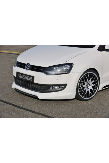 Rieger spoiler pod přední nárazník pro Volkswagen Polo 6 6R 3-dvéř., 5-dvéř. před faceliftem, r.v. 04/09-01/14, plast ABS bez povrchové úpravy, bez žebrování