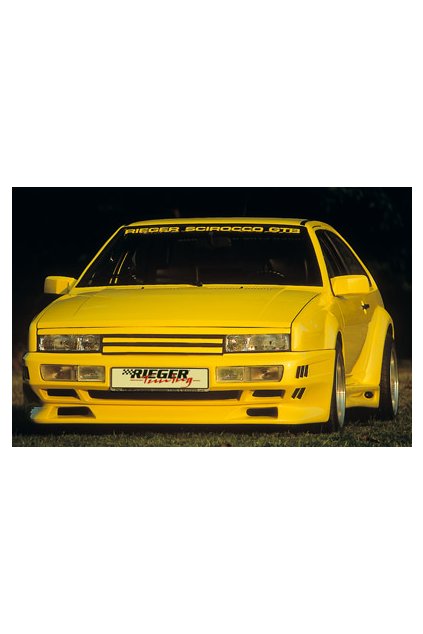 Rieger přední nárazník pro Volkswagen Scirocco 2 kupé, GFK (laminát), s výřezy pro blinkry a mlhová světla