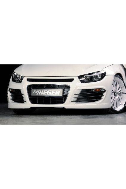 Rieger přední nárazník pro Volkswagen Scirocco 3 13 2-dvéř. před faceliftem, plast ABS bez povrchové úpravy, pro vozy s ostřikovači předních světlometů