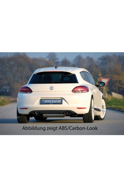 Rieger zadní nárazník pro Volkswagen Scirocco 3 13 2-dvéř. před faceliftem, plast ABS bez povrchové úpravy