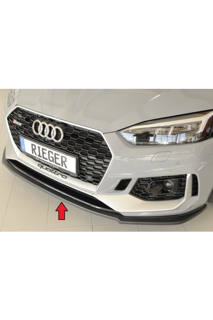 Rieger lipa pod přední nárazník pro Audi RS5 B9, F5 kupé, 03/17-02/20, plast ABS bez povrchové úpravy