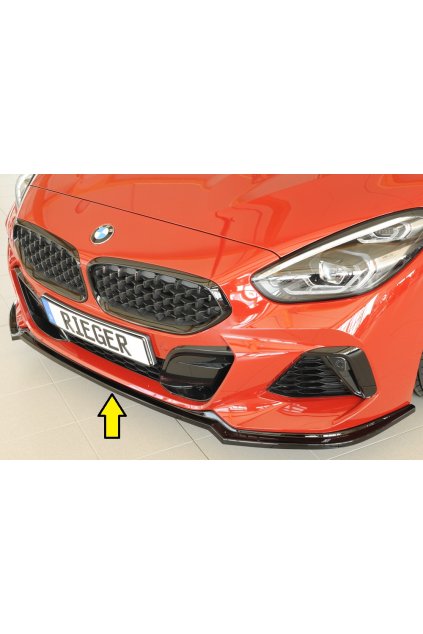 Rieger lipa pod přední nárazník pro BMW Z4 G29, G4Z roadster, 03/19-, plast ABS lakovaný do černé lesklé barvy