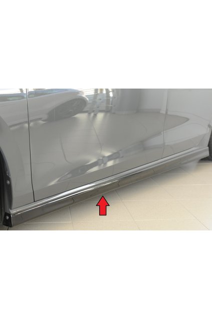 Rieger boční práh (XS) mont. strana levá pro Volkswagen Golf 8 3-dvéř., 12/19-, plast ABS lakovaný do černé lesklé barvy