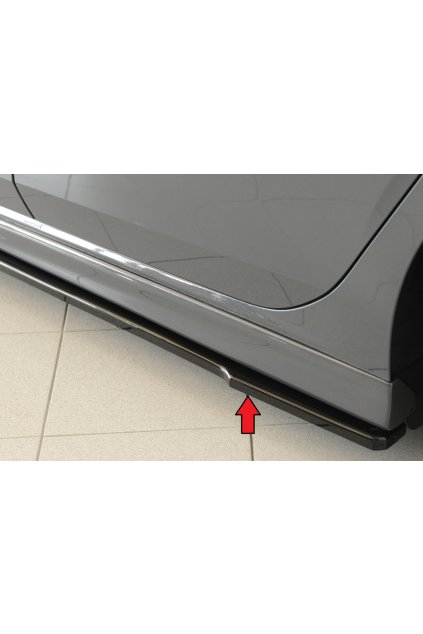 Rieger spoiler pod boční práh mont. strana levá pro Volkswagen Golf 8 3-dvéř., 12/19-, plast ABS lakovaný do černé lesklé barvy