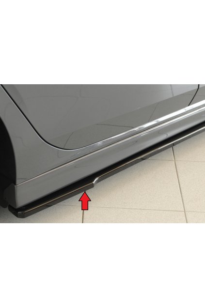 Rieger spoiler pod boční práh mont. strana pravá pro Volkswagen Golf 8 3-dvéř., 12/19-, plast ABS lakovaný do černé lesklé barvy