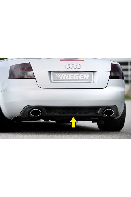 Rieger vložka zadního nárazníku (GBL-55269) pro Audi A4 8H kabriolet, plast ABS lakovaný do černé lesklé barvy