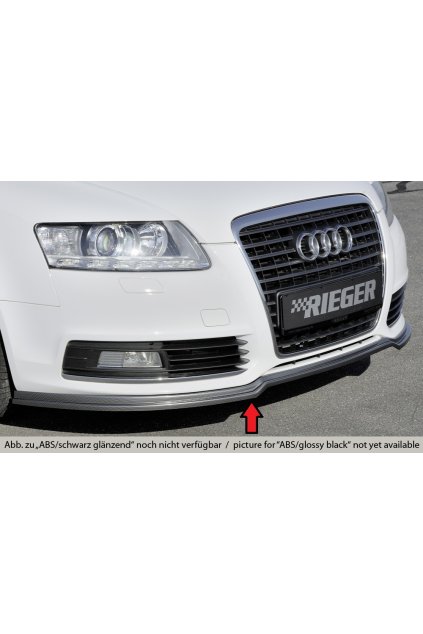 Rieger spoiler pod přední nárazník (GBL-55330) pro Audi A6 4F avant, r.v. 10/08-08/11, plast ABS lakovaný do černé lesklé barvy