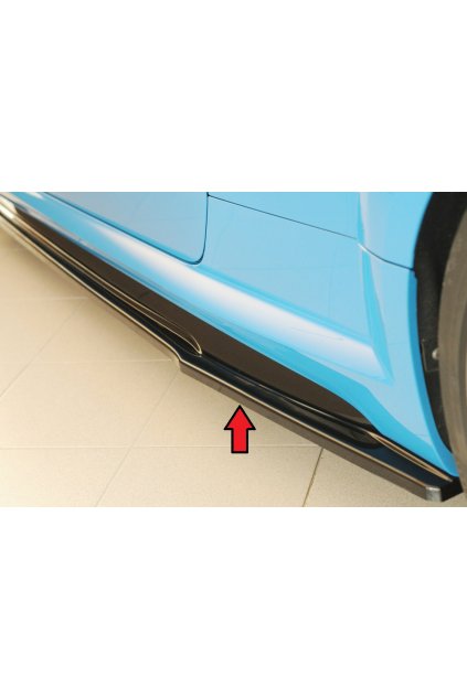 Rieger spoiler pod boční práh (ca. 19mm) mont. strana levá pro Audi TT RS 8J, 8J1-FV, 8S kupé, 09/18-, plast ABS lakovaný do černé lesklé barvy