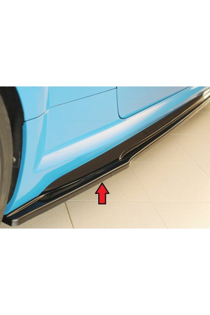 Rieger spoiler pod boční práh (ca. 19mm) mont. strana pravá pro Audi TT RS 8J, 8J1-FV, 8S kupé, 09/18-, plast ABS lakovaný do černé lesklé barvy