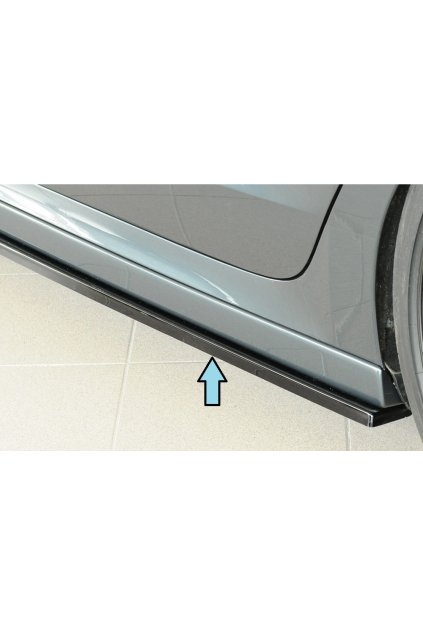 Rieger spoiler pod boční práh mont. strana levá pro Škoda Octavia NX combi, 11/19-, plast ABS lakovaný do černé lesklé barvy