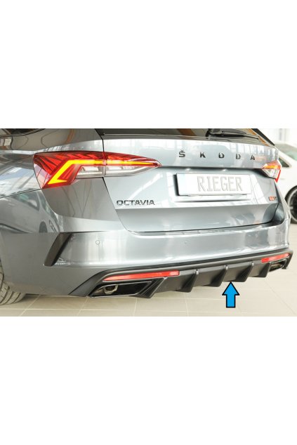 Rieger vložka zadního nárazníku (pro vozy s tažným zařízením) pro Škoda Octavia RS NX combi, plast ABS bez povrchové úpravy