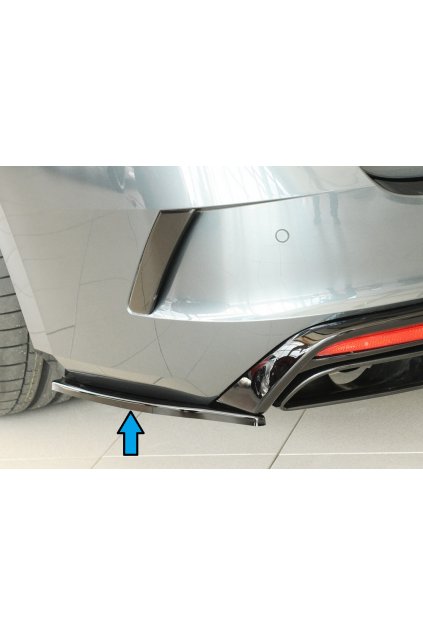 Rieger spoiler pod zadní nárazník na levé straně pro Škoda Octavia RS NX combi r.v. 07/20-, plast ABS lakovaný do černé lesklé barvy