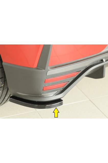 Rieger spoiler pod zadní nárazník na levé straně pro Hyundai i20 N-Performance BC3 5-dvéř. (hatchback) r.v. 04/21-, plast ABS lakovaný do černé lesklé barvy