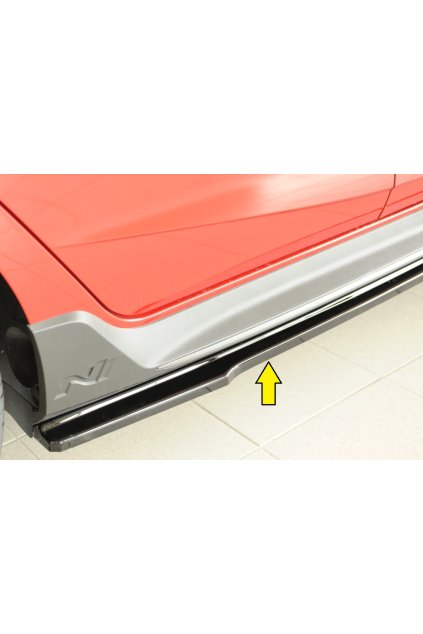 Rieger spoiler pod boční práh mont. strana pravá pro Hyundai i20 N BC3 5-dvéř. (hatchback), 04/21-, plast ABS lakovaný do černé lesklé barvy