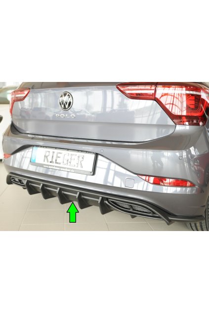 Rieger vložka zadního nárazníku pro Volkswagen Polo AW 5-dvéř., plast ABS bez povrchové úpravy, R-Line, r.v. 06/2021-