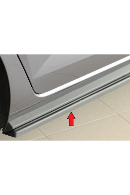 Rieger spoiler pod boční práh mont. strana pravá pro Volkswagen Polo AW 5-dvéř., r.v. 06/21-, plast ABS bez povrchové úpravy