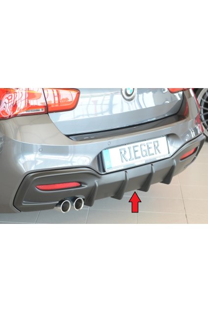 Rieger vložka zadního nárazníku (Typ: 35066) pro BMW řada 1 F21 sedan / 2-dvéř., plast ABS bez povrchové úpravy