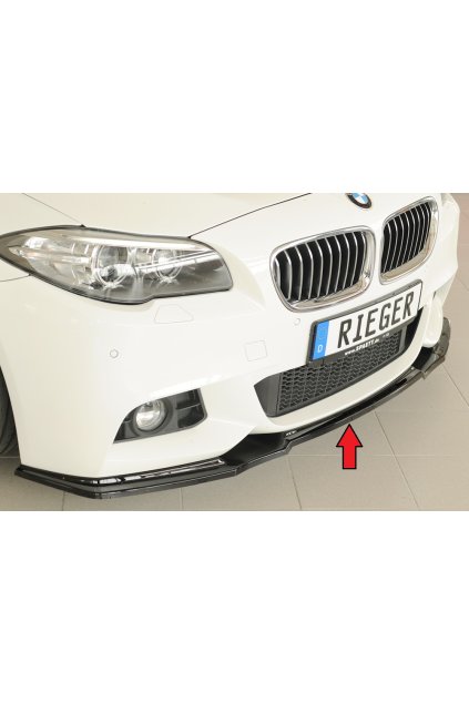 Rieger lipa pod přední nárazník pro BMW řada 5 F11 touring, 09/10-06/13, plast ABS lakovaný do černé lesklé barvy