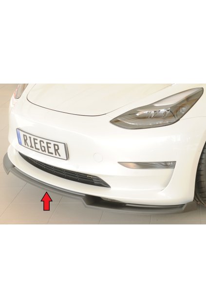 Rieger lipa pod přední nárazník pro Tesla Model 3 003, 06/18-, plast ABS bez povrchové úpravy