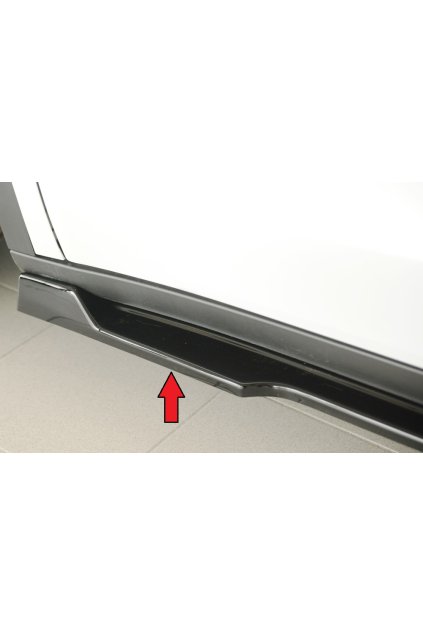 Rieger spoiler pod boční práh mont. strana levá pro Tesla Model Y 003, 03/20-, plast ABS lakovaný do černé lesklé barvy