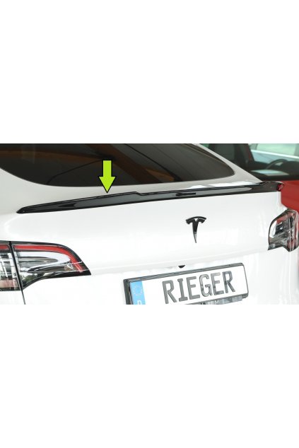 Rieger prodloužení víka kufru pro Tesla Model Y 003, plast ABS lakovaný do černé lesklé barvy